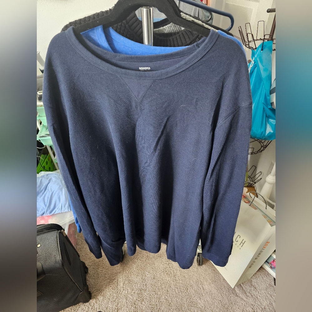 Men's Sonoma Long Sleve Shirt, Navy